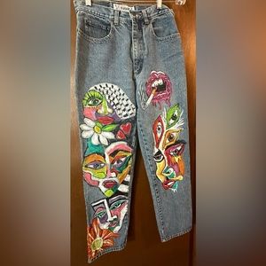 🔥SALE🔥 Hand Painted One of a Kind Furrkie Denim Jeans 29 Waist